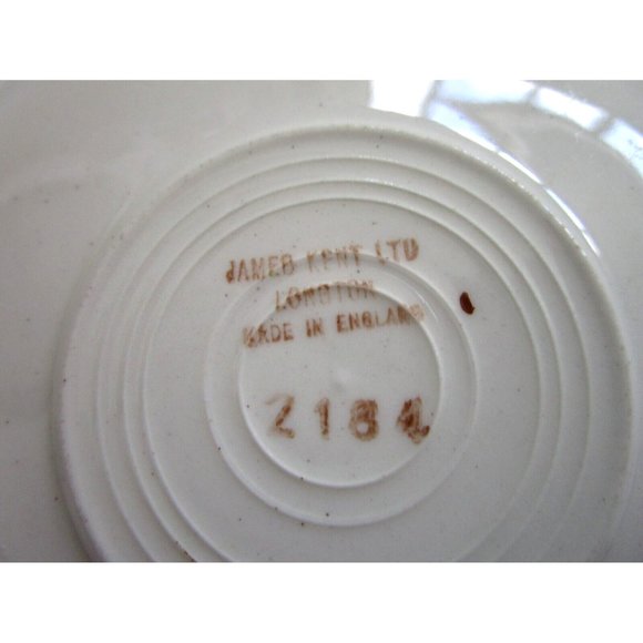 James Kent Longton England Brown Cup & Saucer & Flower Handle #2184 VTG - *READ* - Picture 12 of 14